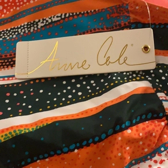 ANNE Cole Orange High Neck Tankini Swimsuit Top - Picture 10 of 11